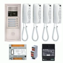 GTBA4E Pack Audio 4 BP Avec 4 Postes GT1D Programmés AIPHONE