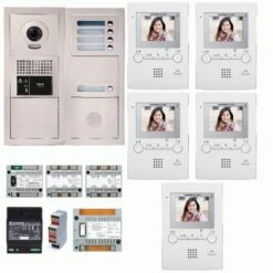 GTBV5E Pack Vidéo 5 BP Avec 5 Moniteurs Programmés AIPHONE