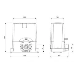 KBULL624 Kit De Motorisation 24V Pour Portail Coulissant BENINCA -Portes Et Accessoires schema bull 624 800x800 1