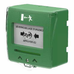 SHOKV2 Déclencheur Manuel Vert 2 Contacts + Capot SEWOSY