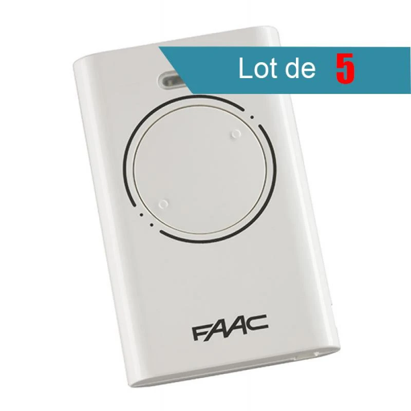 Télécommande FAAC XT2 433 SLH BLANC Pack De 5 3 Télécommande FAAC XT2 433 SLH BLANC Pack De 5